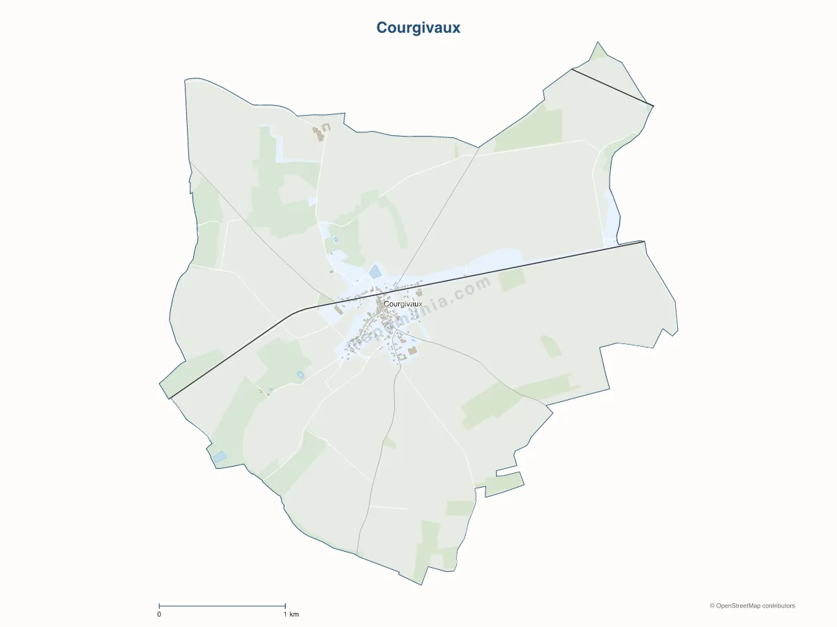 Carte de Courgivaux à personnaliser