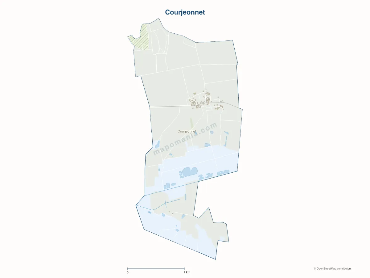 Carte de Courjeonnet à personnaliser