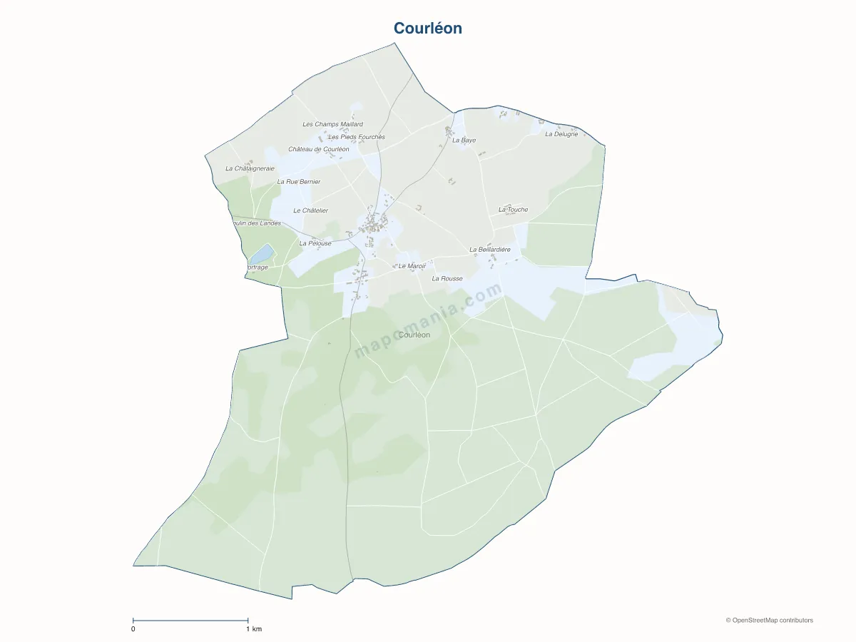 Carte de Courléon à personnaliser