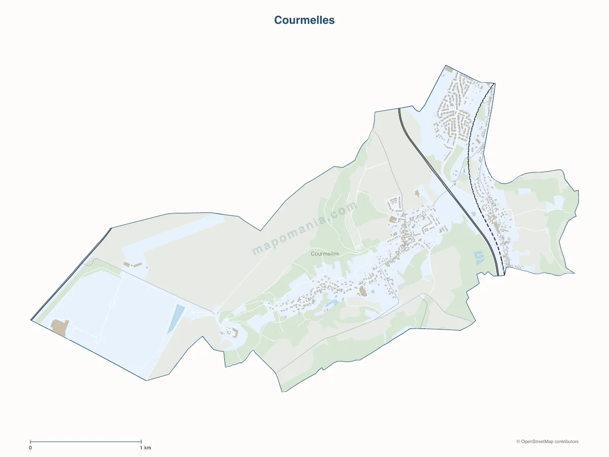 Carte de Courmelles à personnaliser