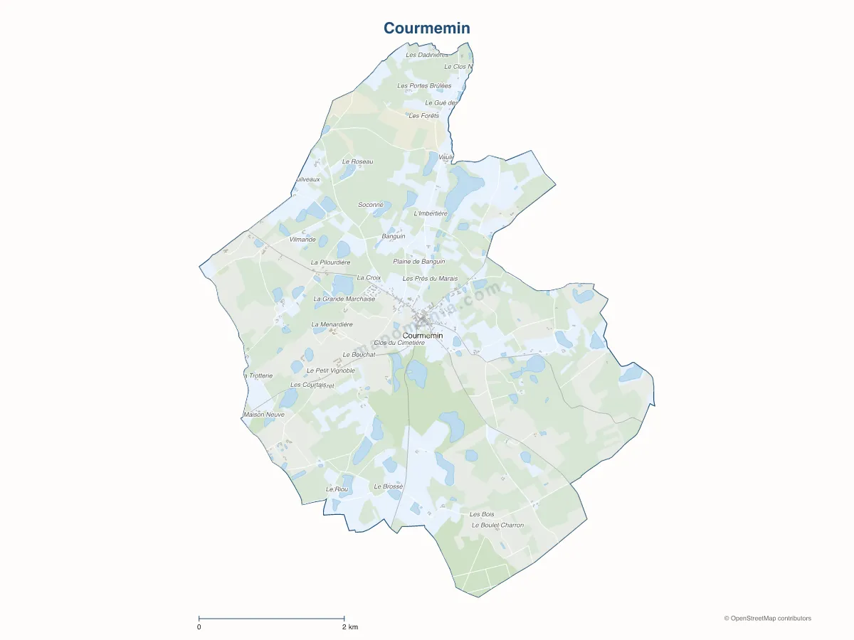 Carte de Courmemin à personnaliser