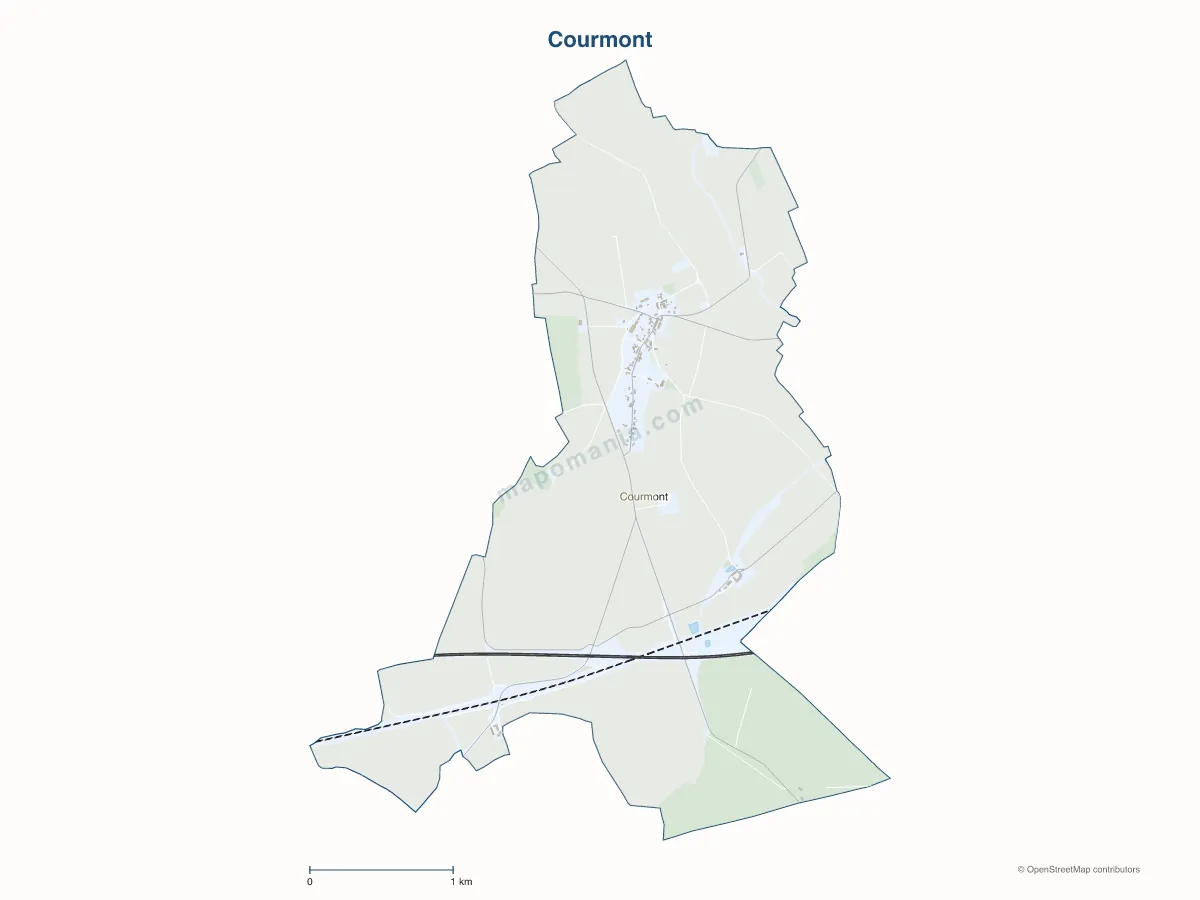 Carte de Courmont à personnaliser