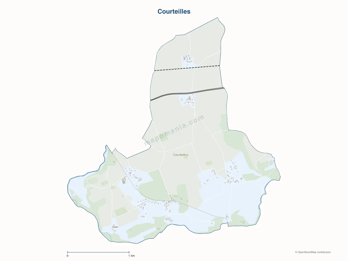 Carte de Courteilles à personnaliser