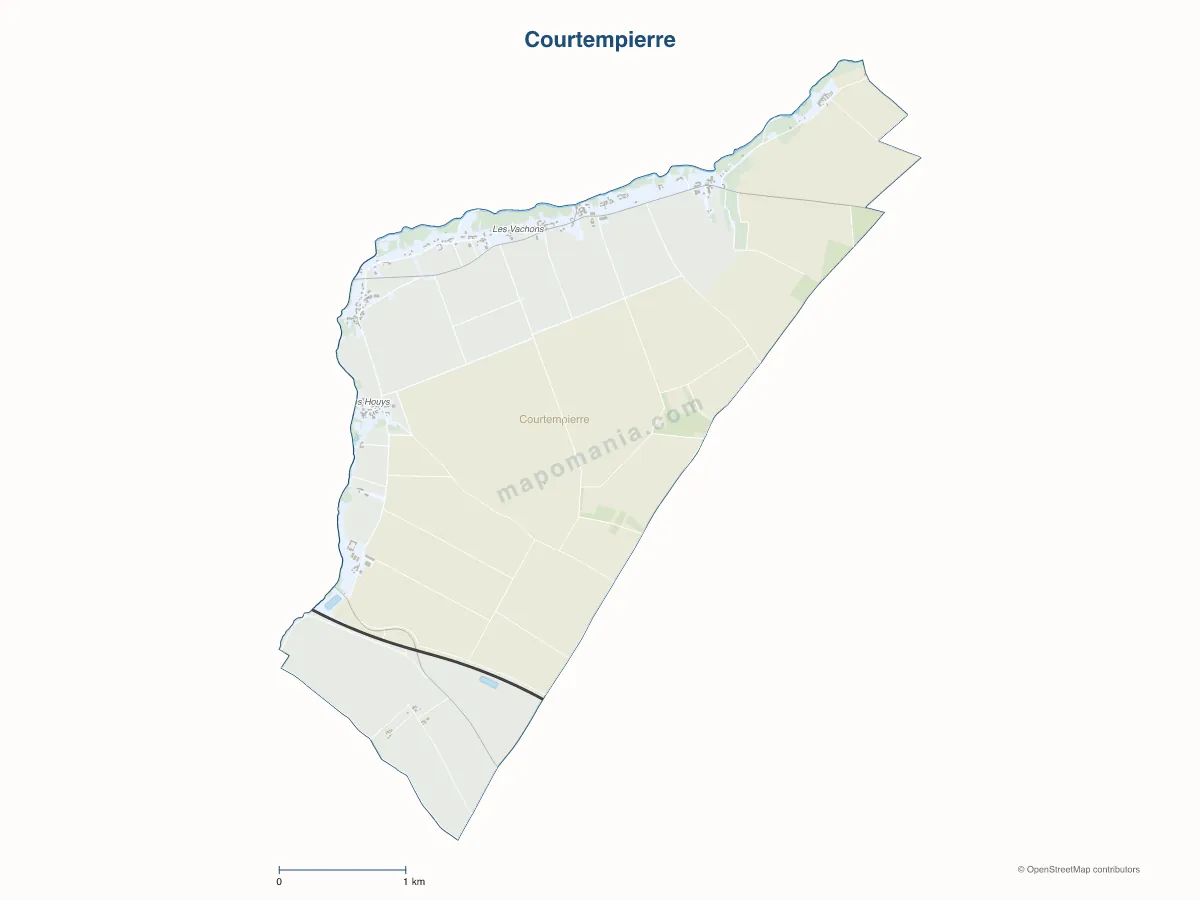 Carte de Courtempierre à personnaliser