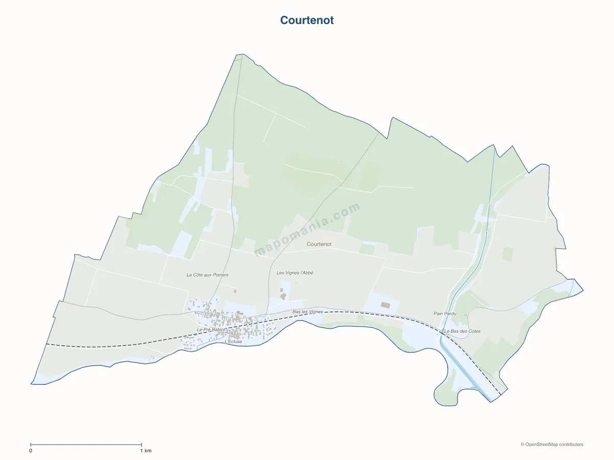Carte de Courtenot à personnaliser
