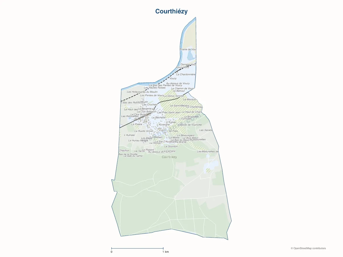 Carte de Courthiézy à personnaliser