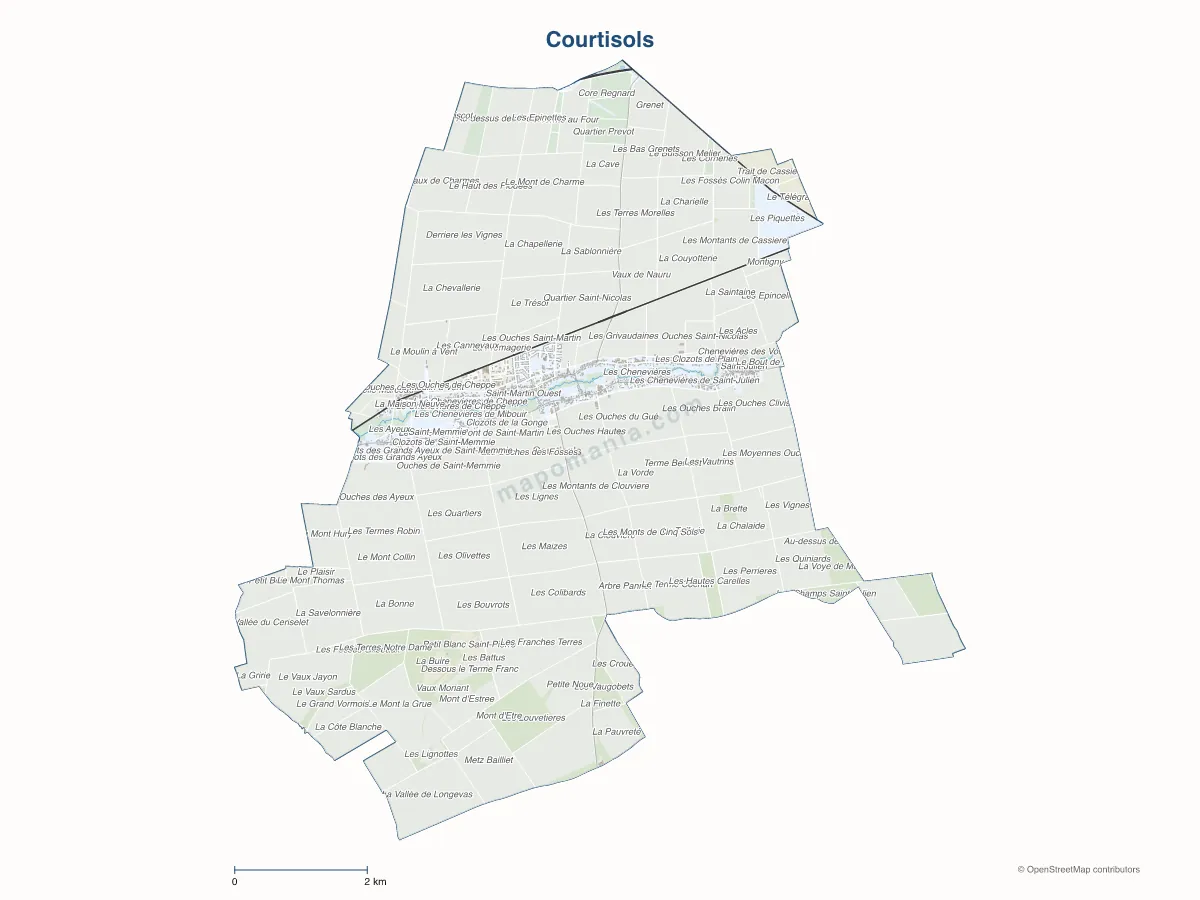 Carte de Courtisols à personnaliser