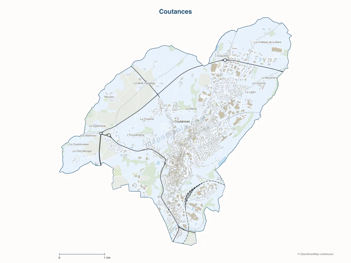 Carte de Coutances à personnaliser