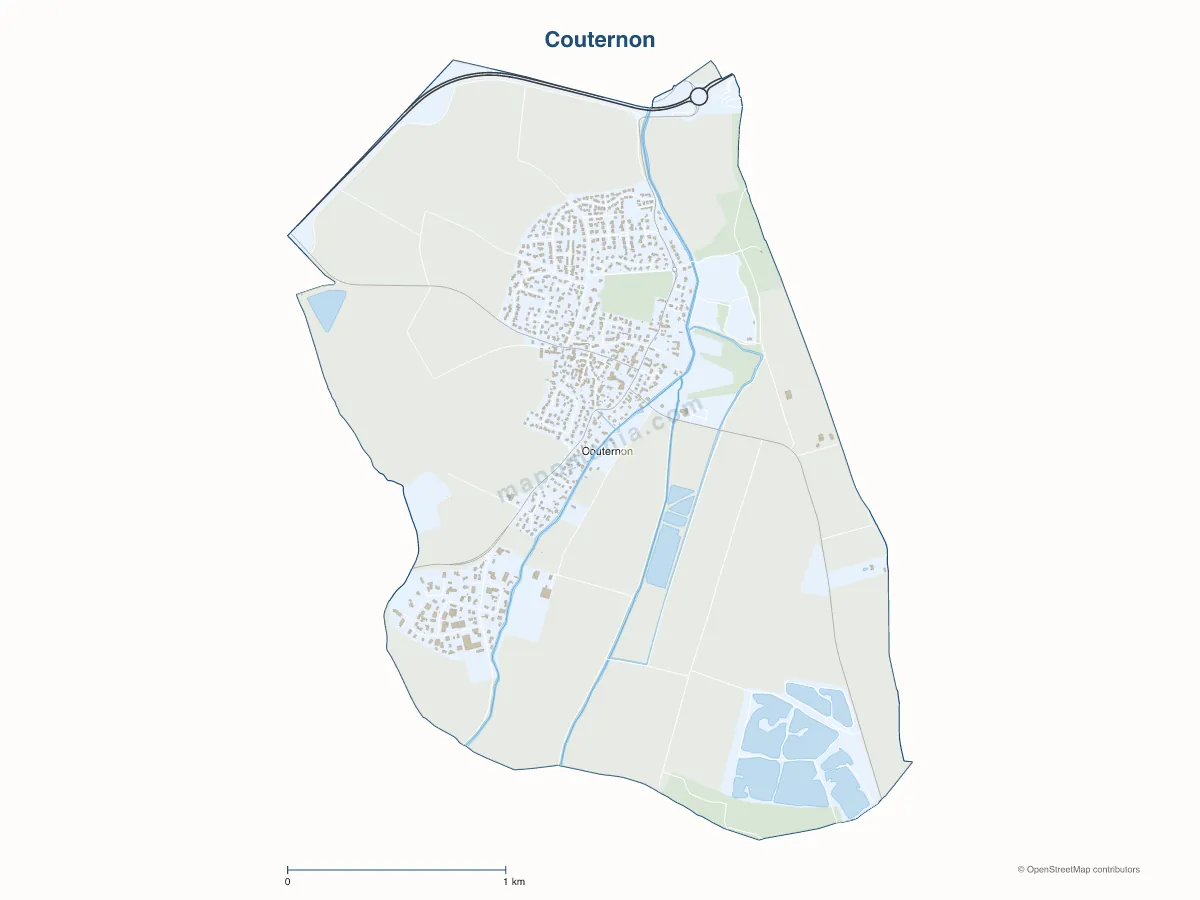 Carte de Couternon à personnaliser