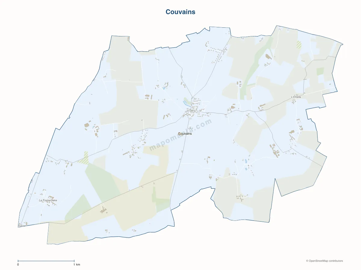 Carte de Couvains à personnaliser