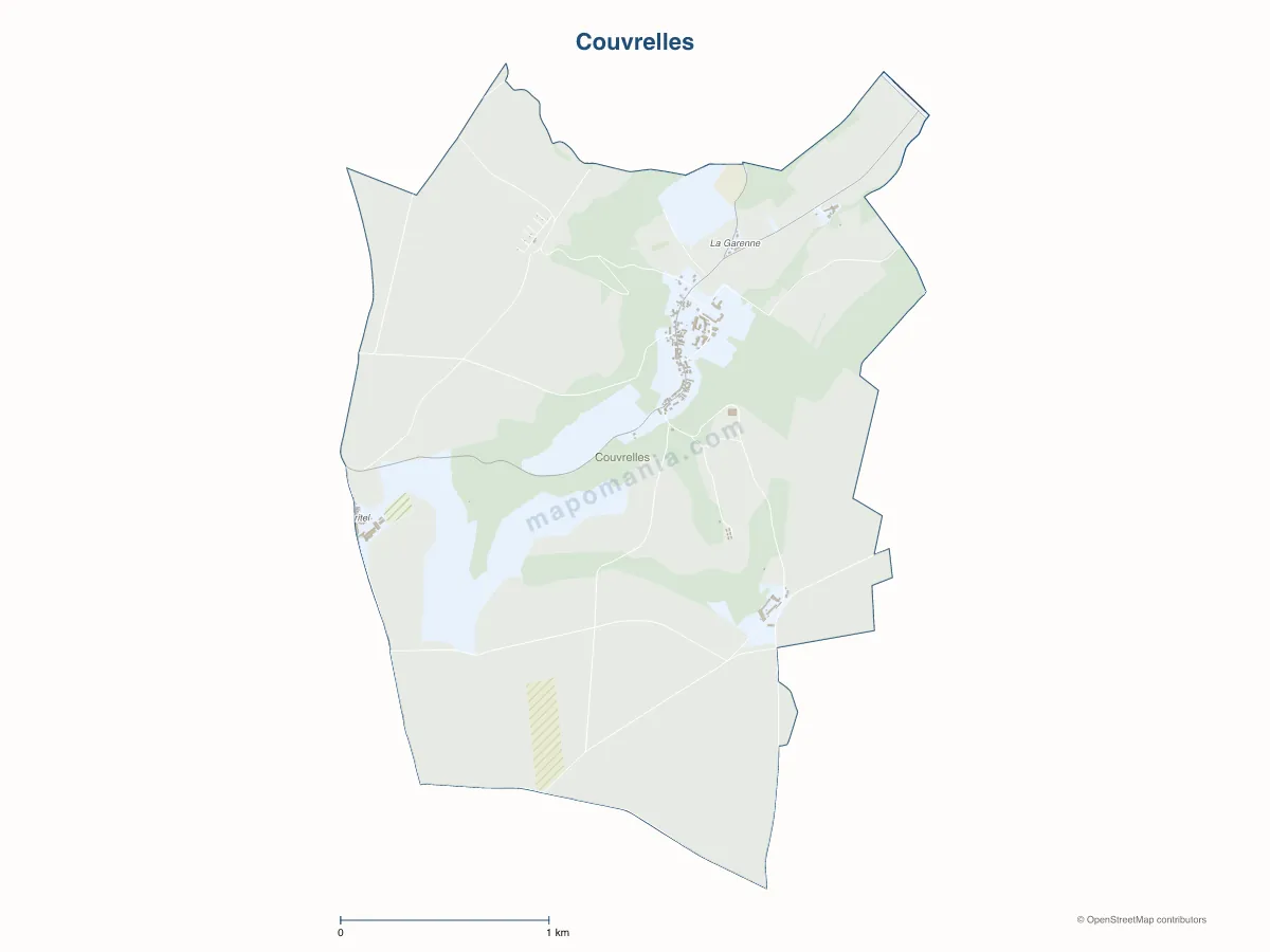 Carte de Couvrelles à personnaliser