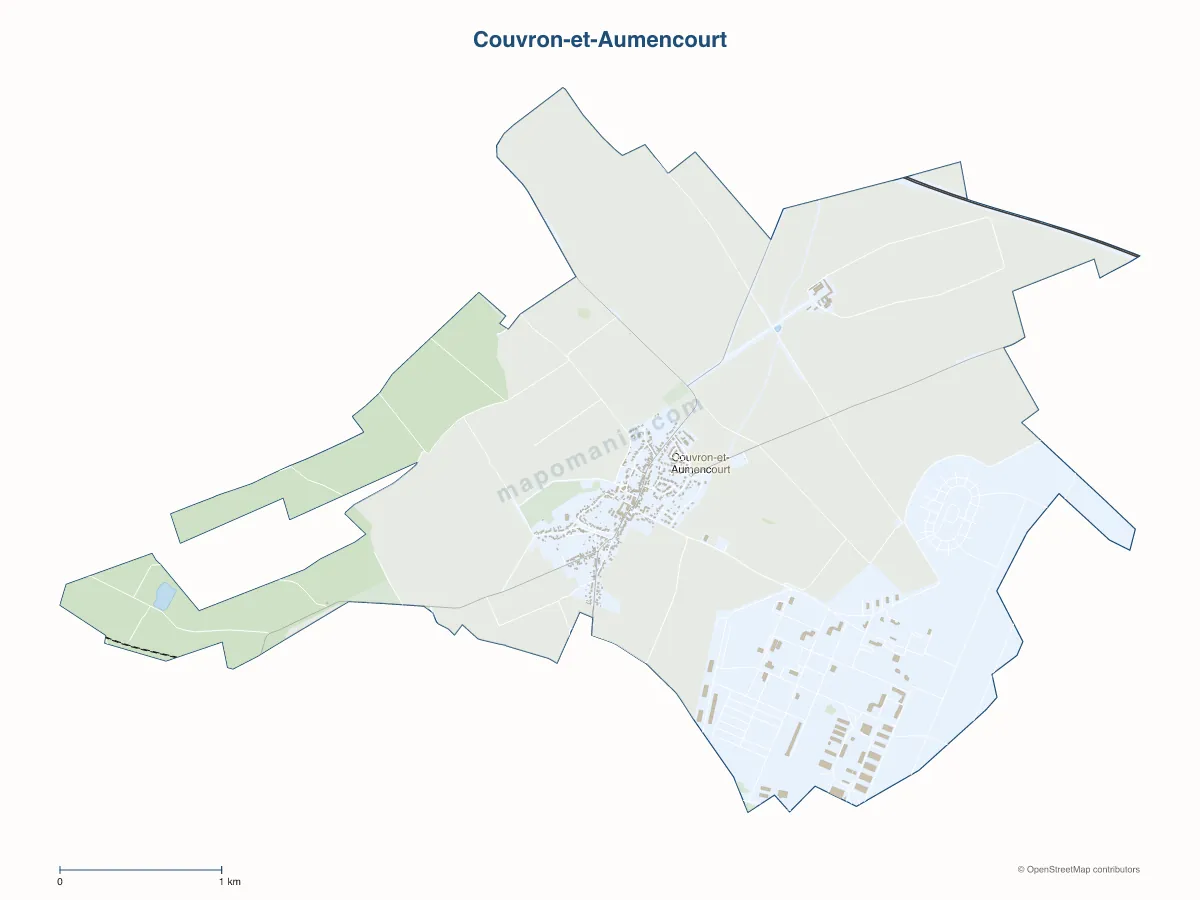 Carte de Couvron-et-Aumencourt à personnaliser