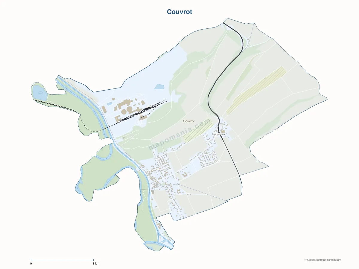Carte de Couvrot à personnaliser
