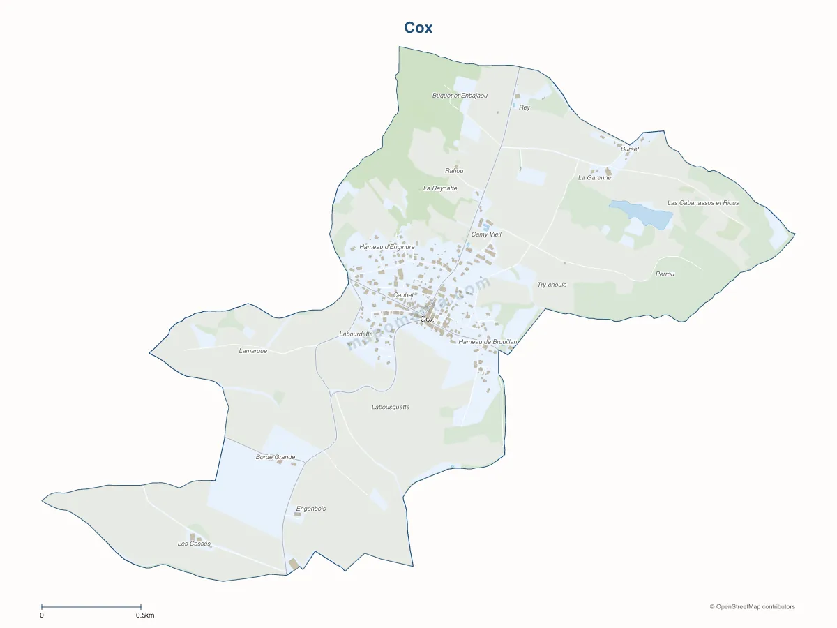 Carte de Cox à personnaliser