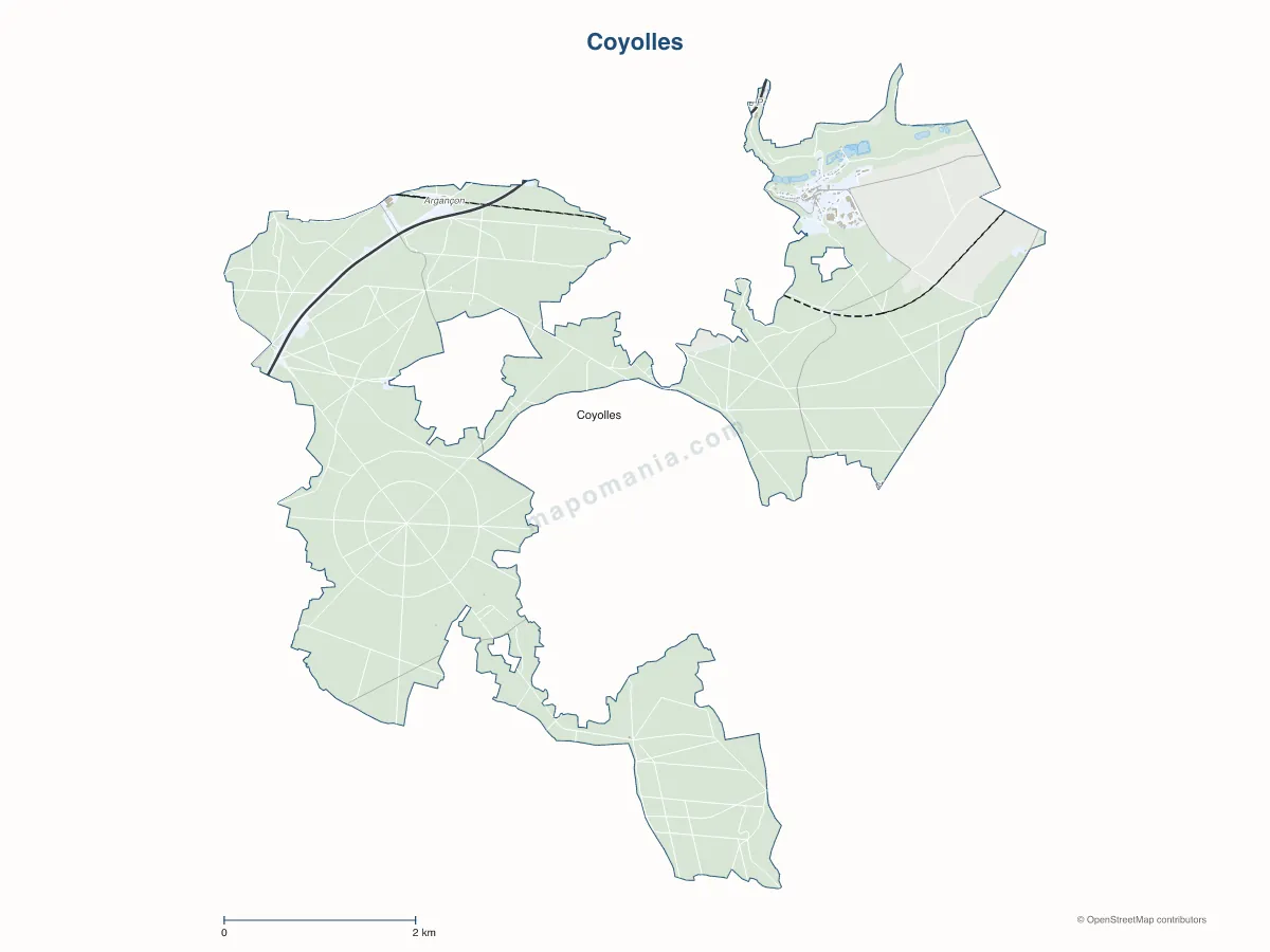 Carte de Coyolles à personnaliser