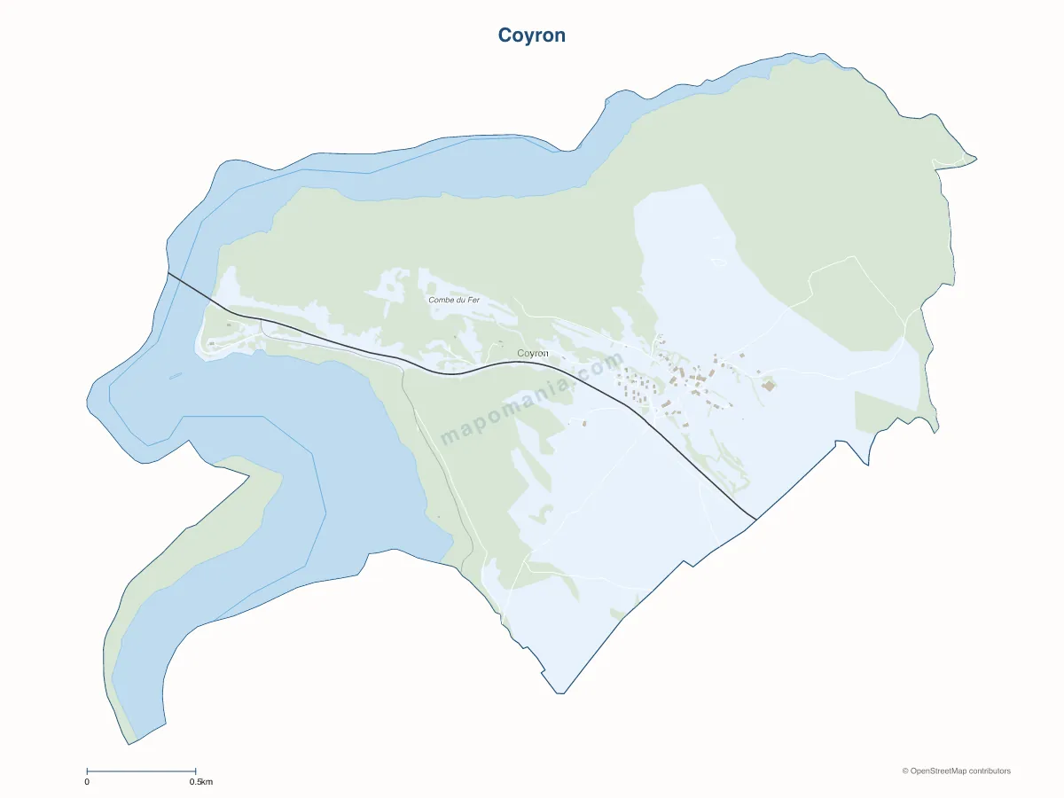 Carte de Coyron à personnaliser
