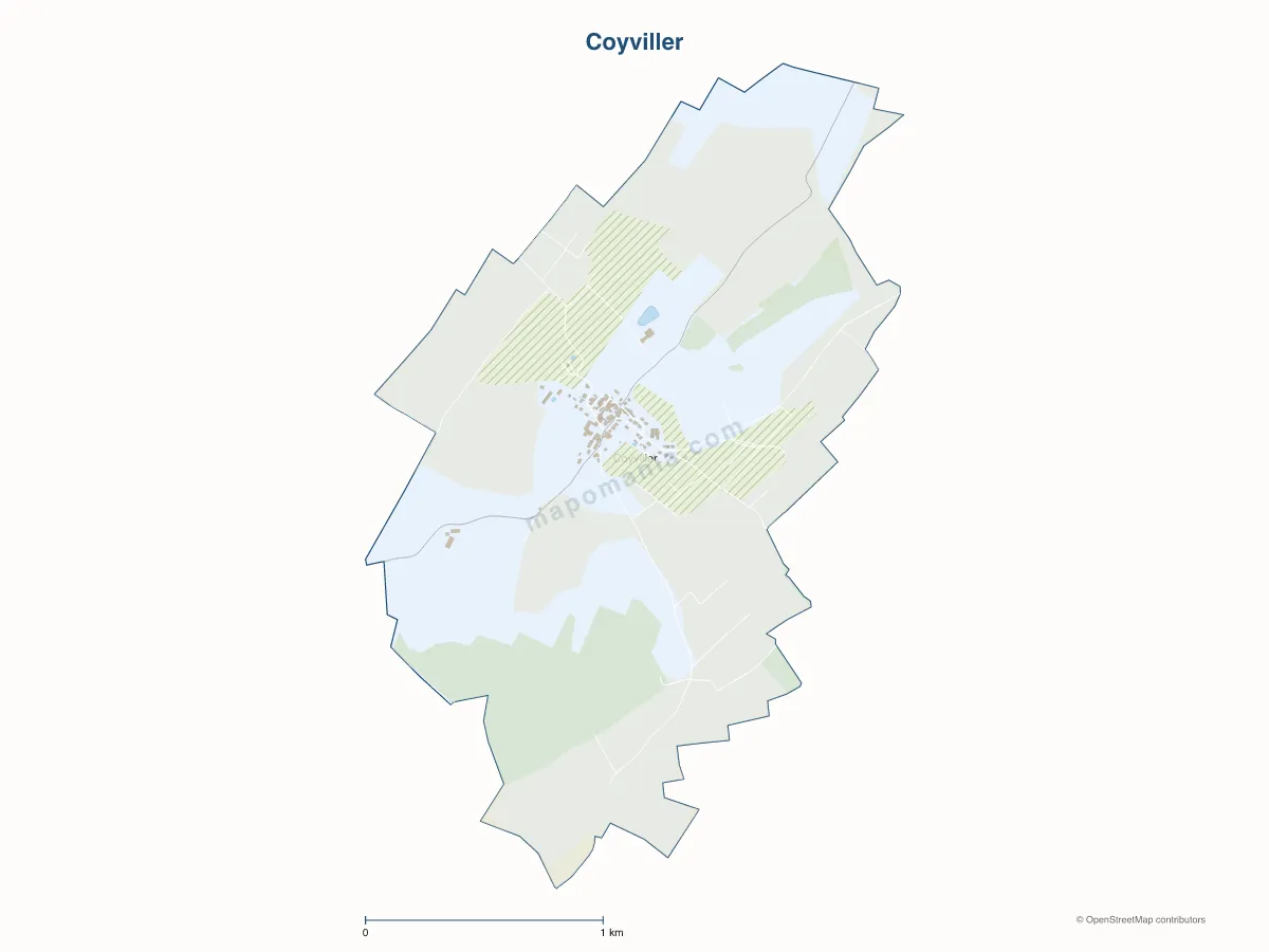 Carte de Coyviller à personnaliser