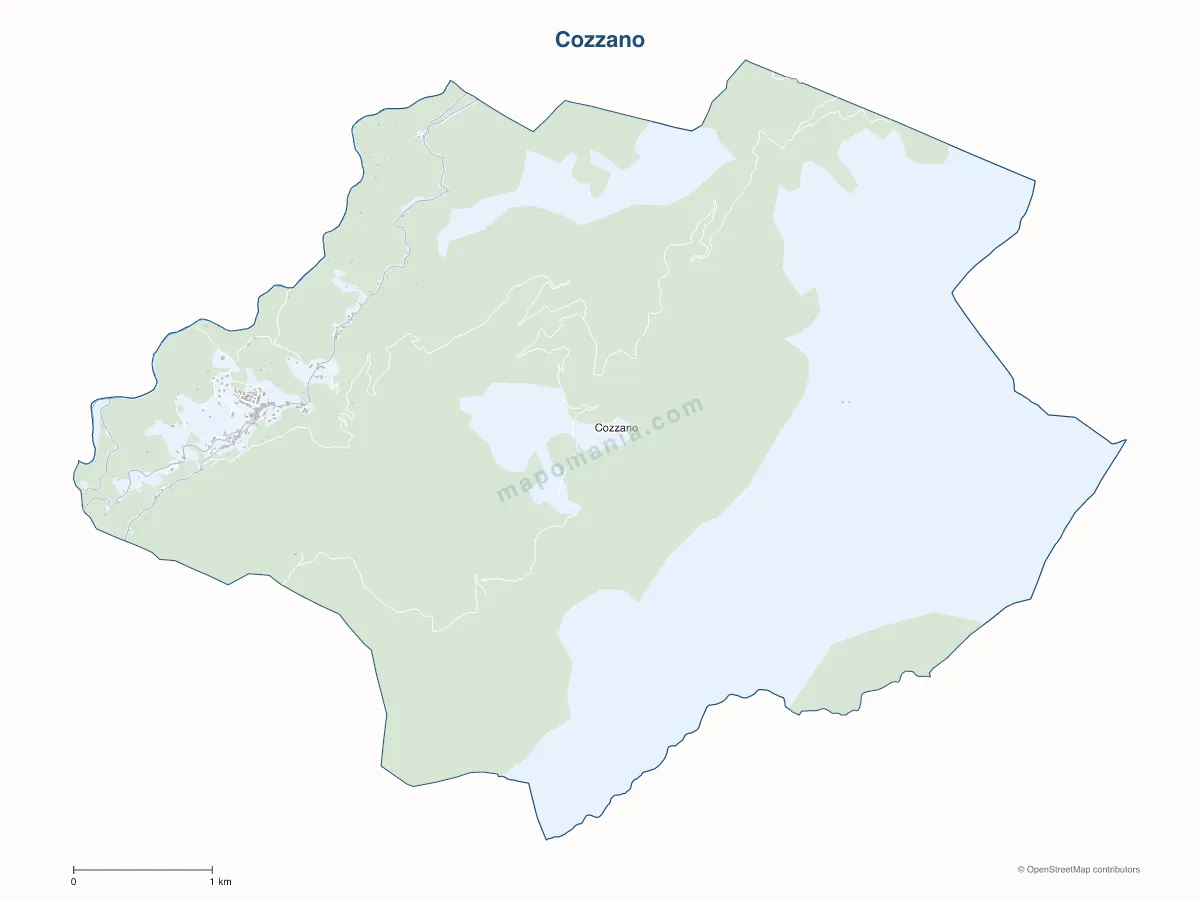 Carte de Cozzano à personnaliser