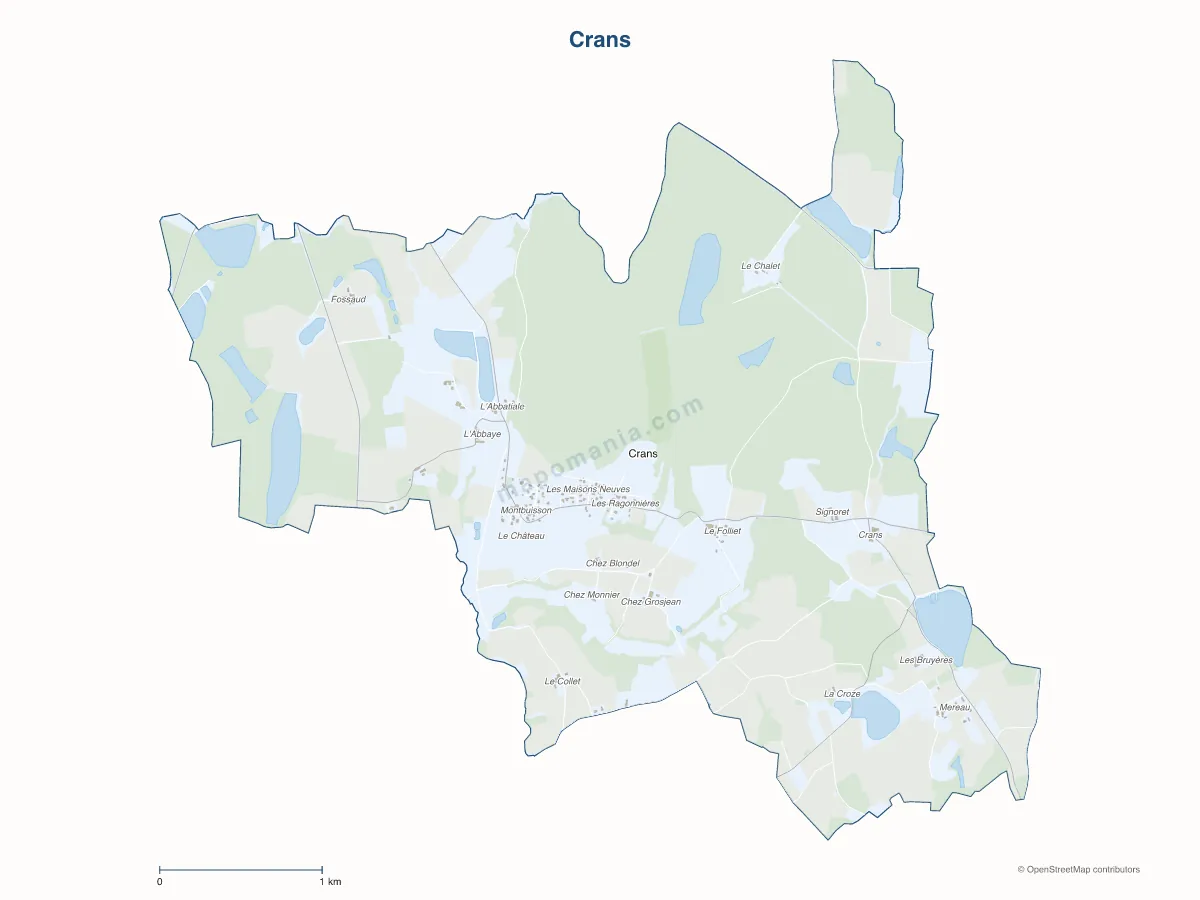 Carte de Crans à personnaliser