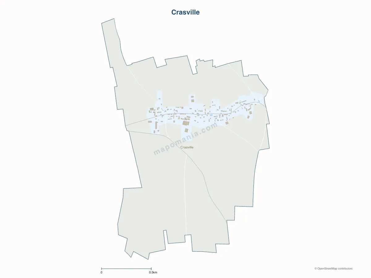 Carte de Crasville à personnaliser