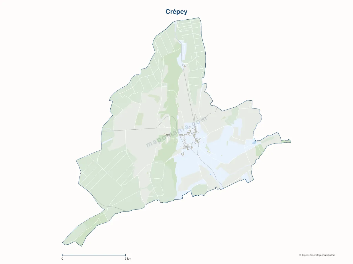 Carte de Crépey à personnaliser