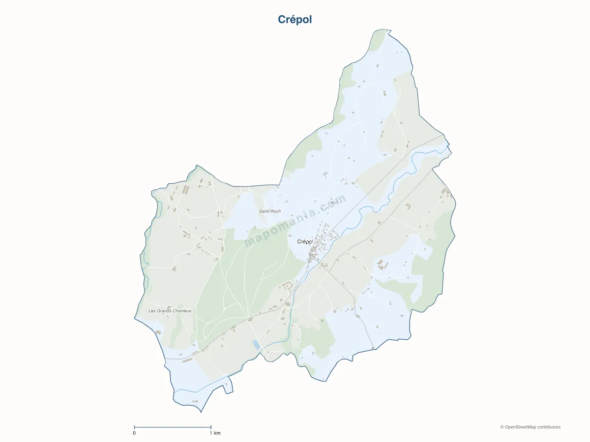 Carte de Crépol à personnaliser