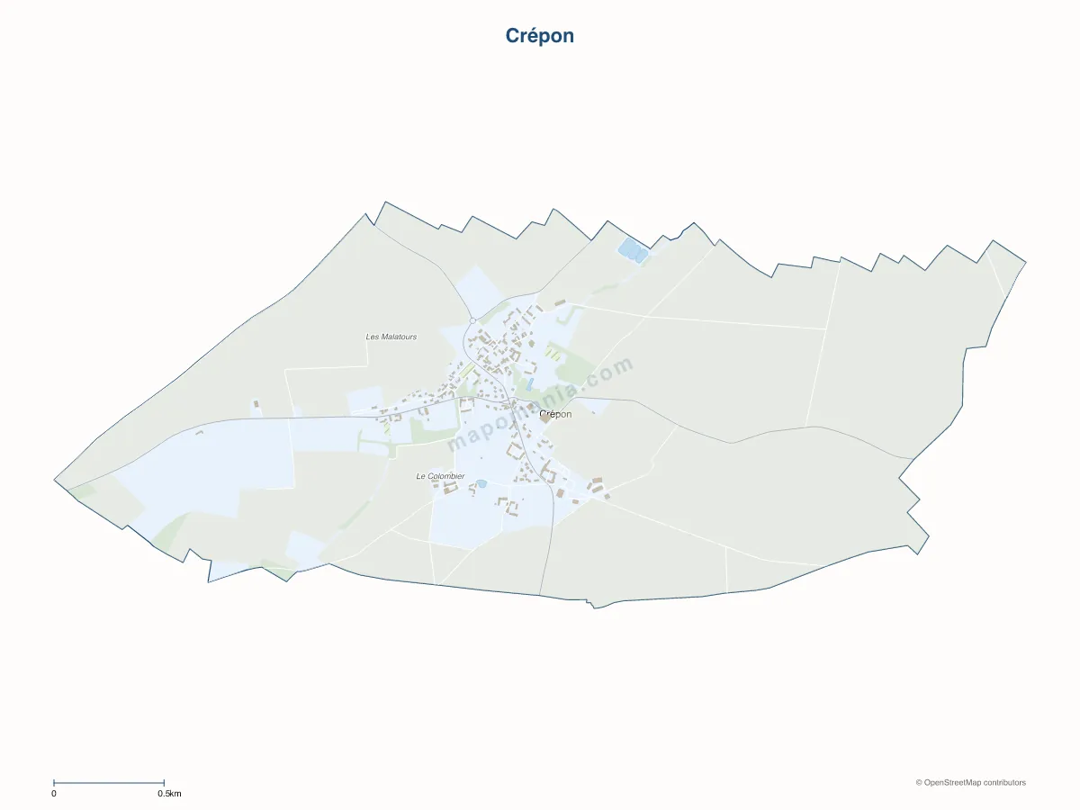 Carte de Crépon à personnaliser