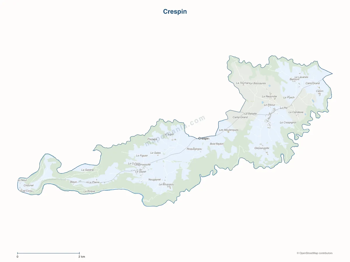 Carte de Crespin à personnaliser