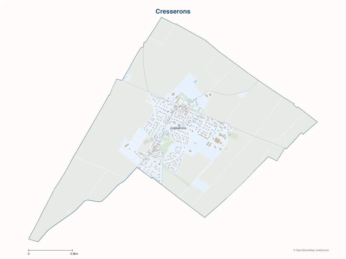 Carte de Cresserons à personnaliser