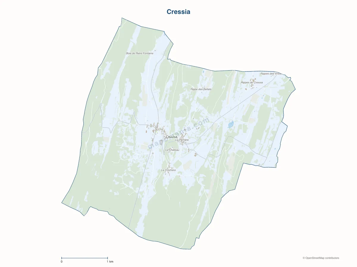 Carte de Cressia à personnaliser