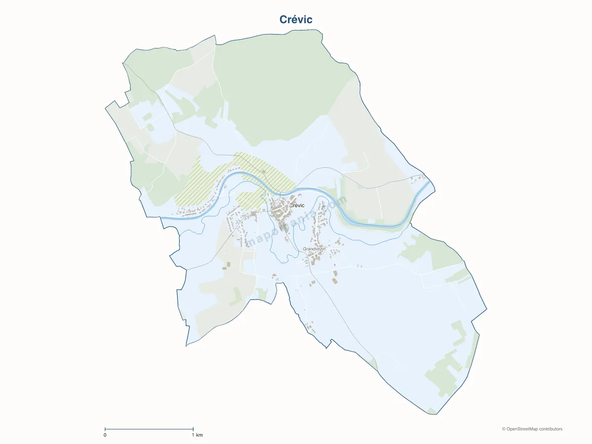 Carte de Crévic à personnaliser