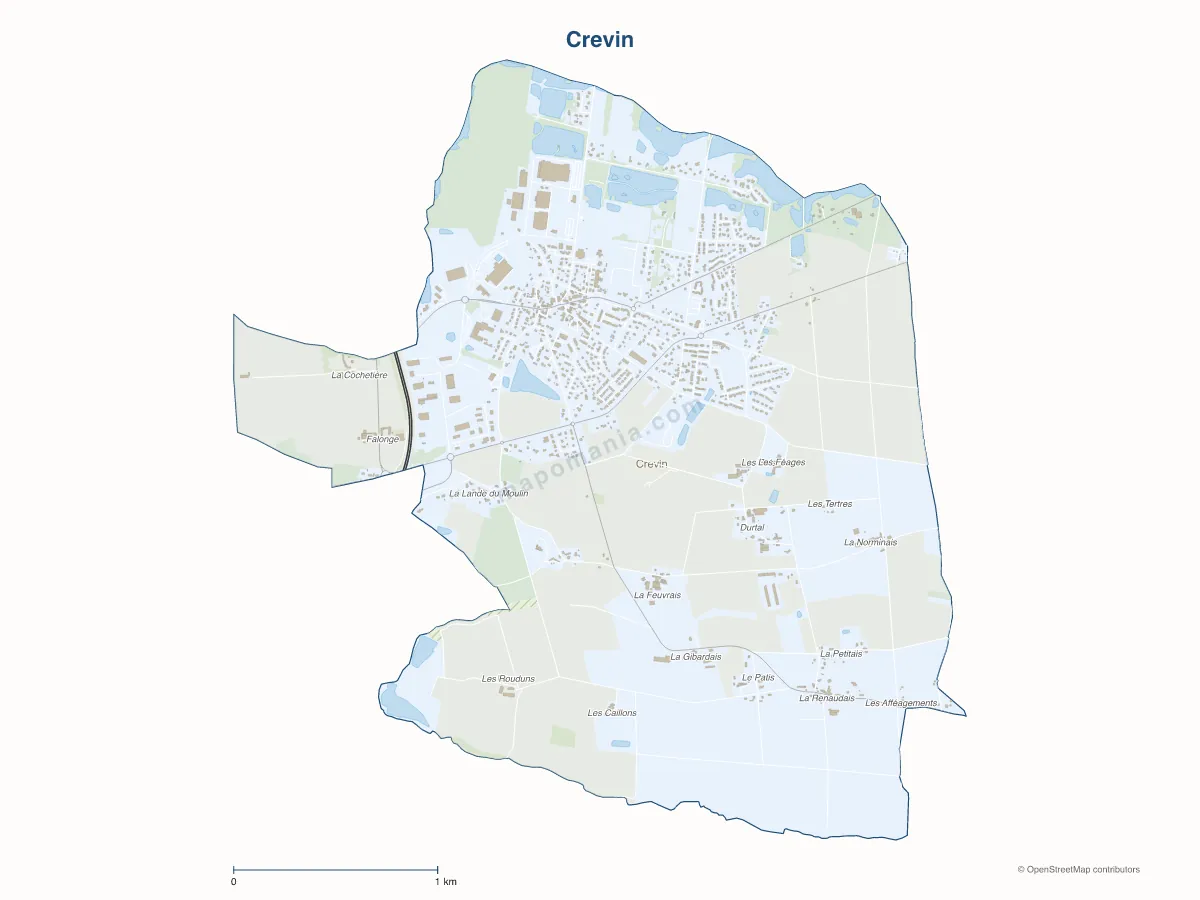 Carte de Crevin à personnaliser