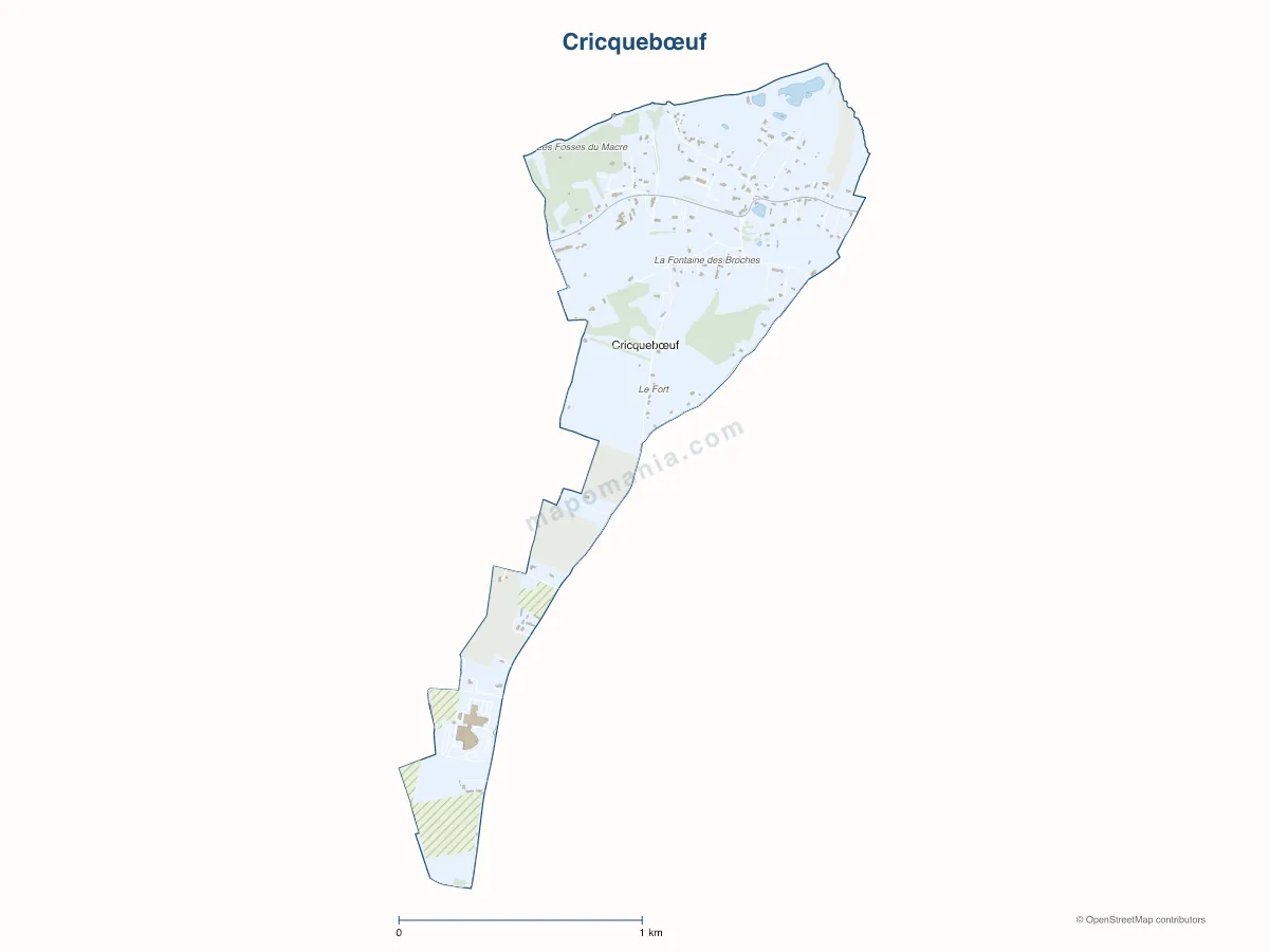 Carte de Cricquebœuf à personnaliser