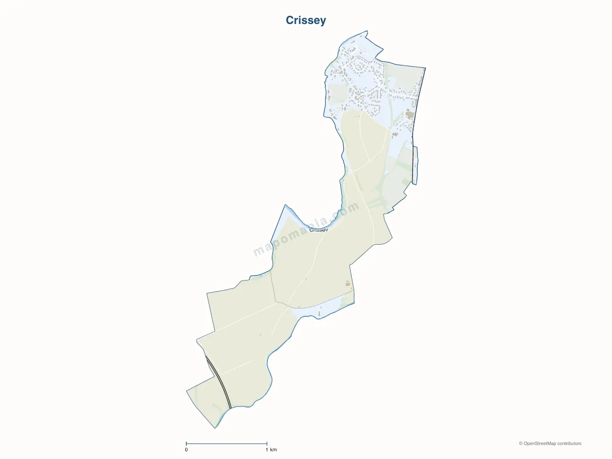 Carte de Crissey à personnaliser