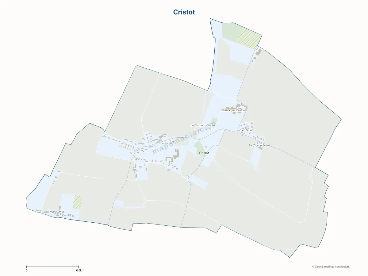 Carte de Cristot à personnaliser