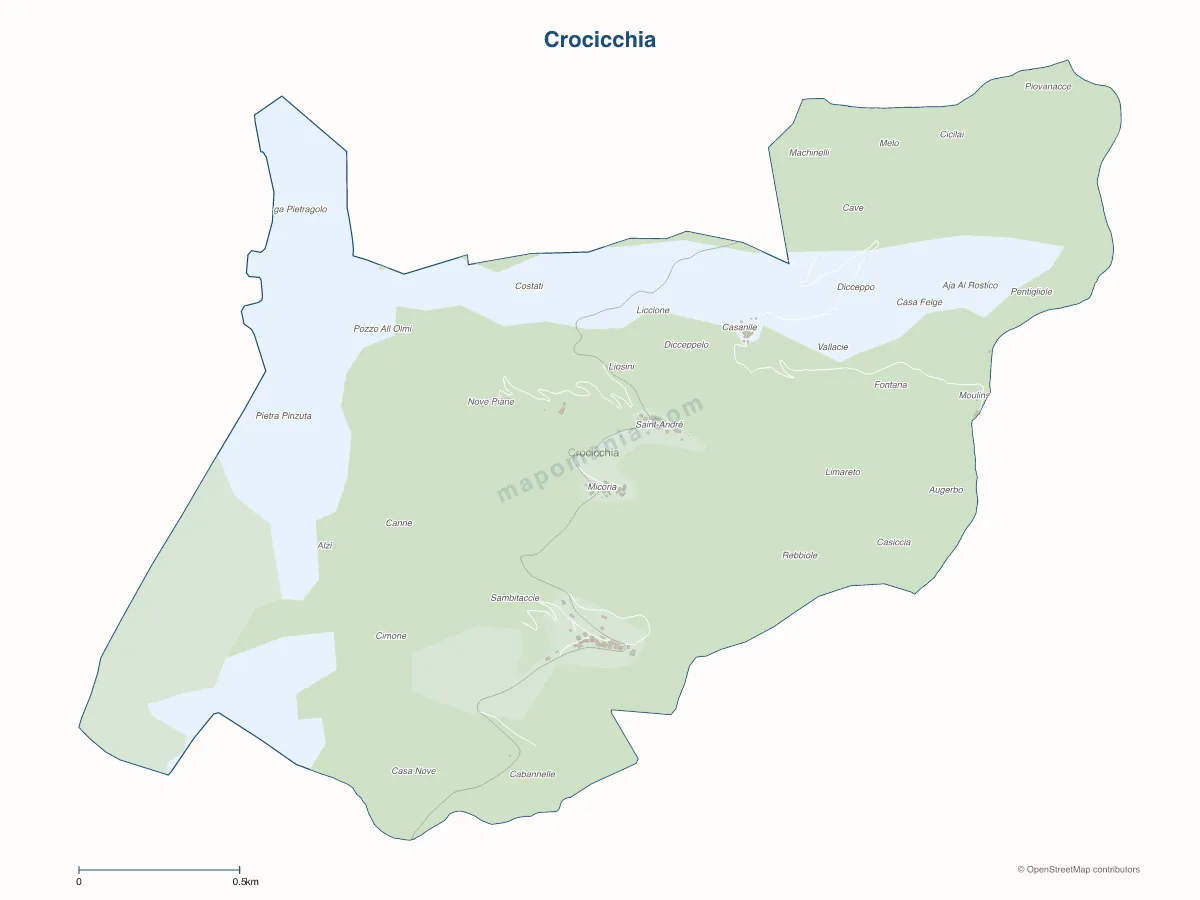 Carte de Crocicchia à personnaliser