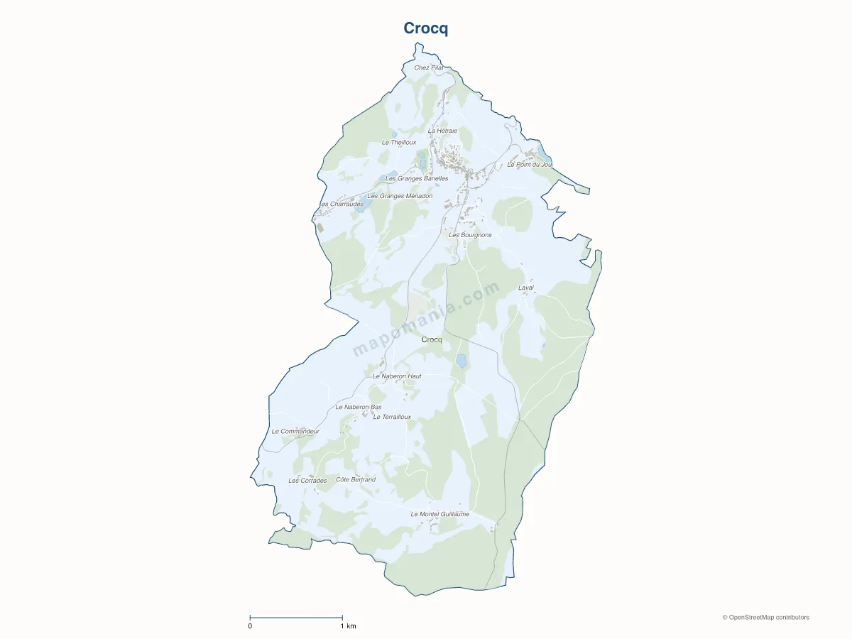 Carte de Crocq à personnaliser