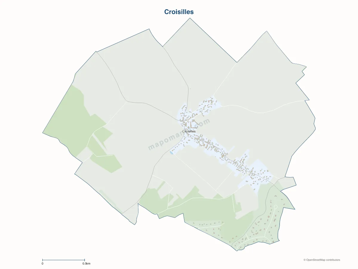 Carte de Croisilles à personnaliser