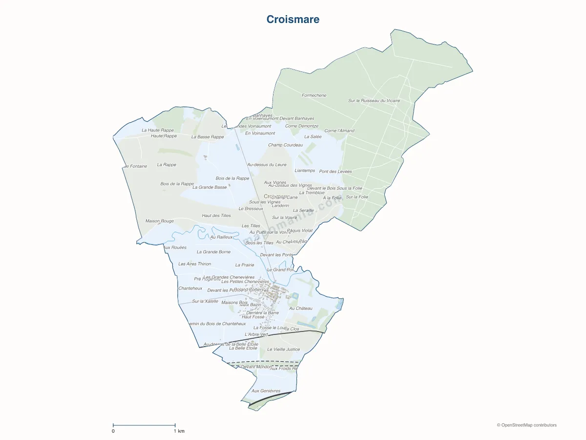 Carte de Croismare à personnaliser