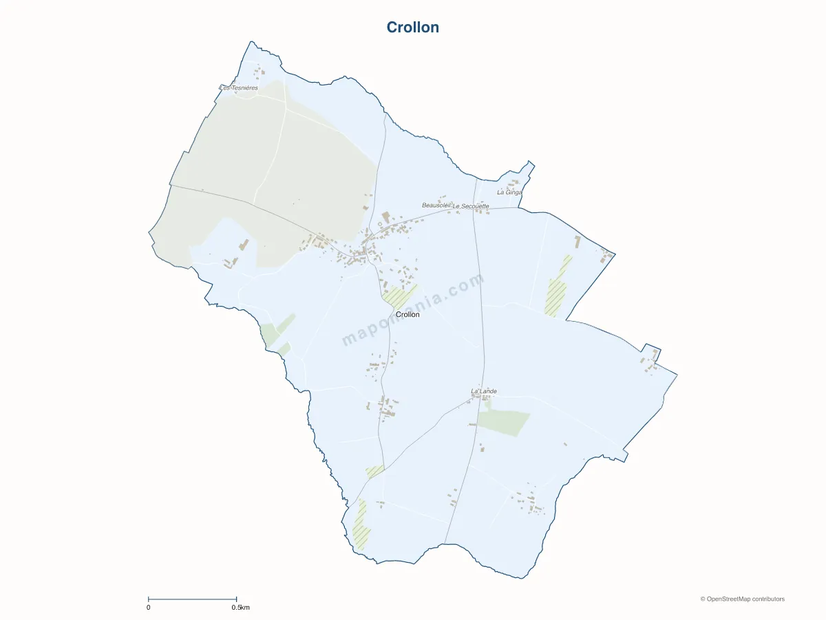 Carte de Crollon à personnaliser