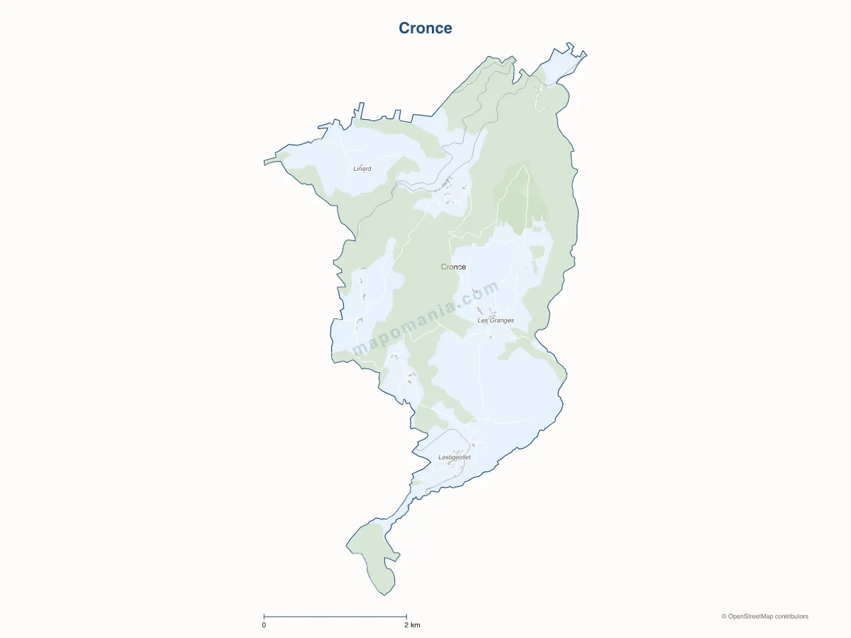Carte de Cronce à personnaliser
