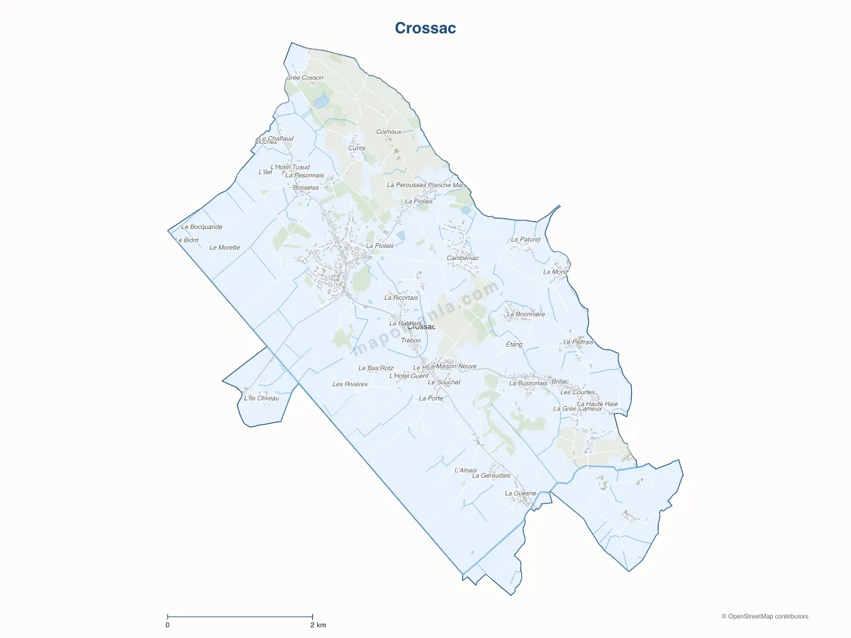 Carte de Crossac à personnaliser