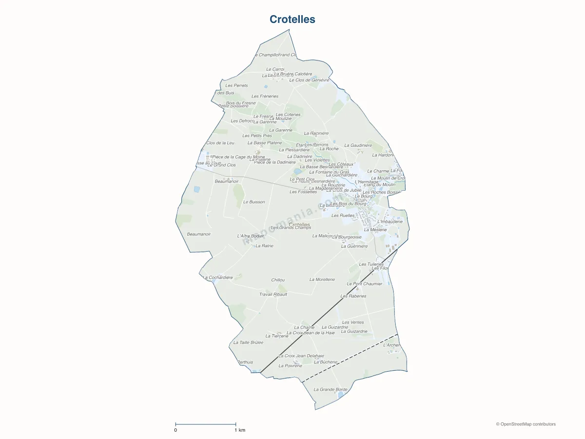 Carte de Crotelles à personnaliser