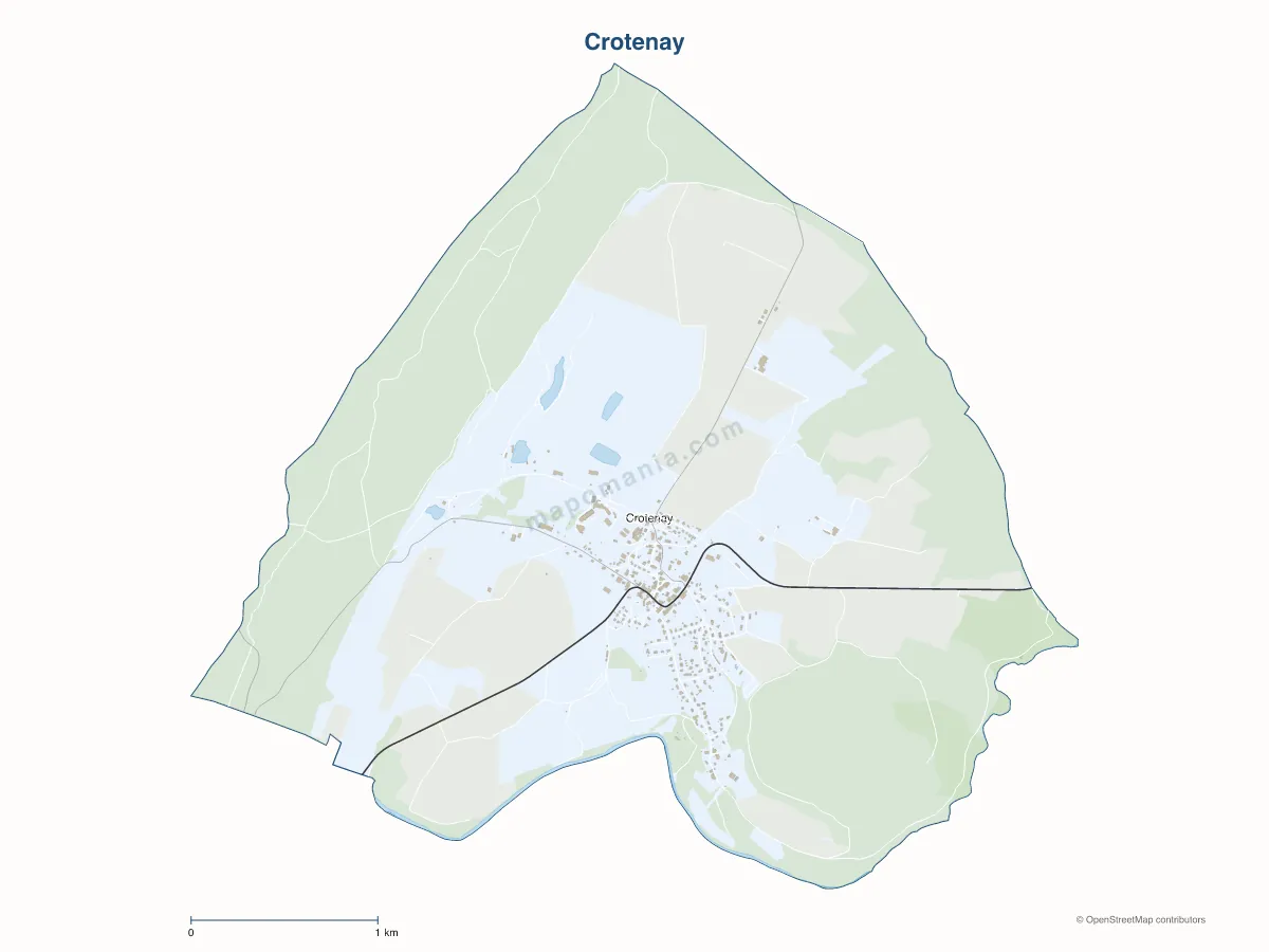 Carte de Crotenay à personnaliser