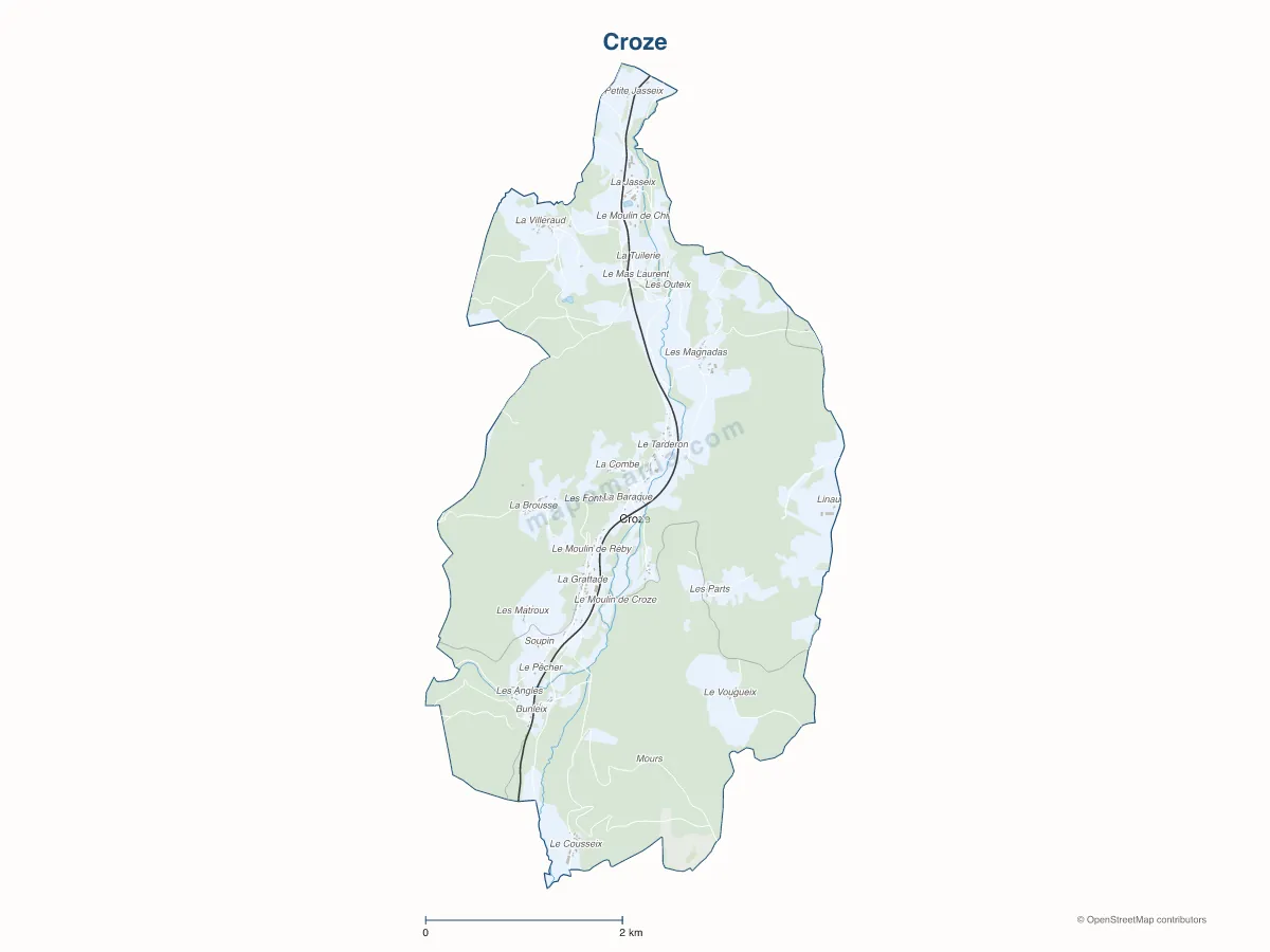 Carte de Croze à personnaliser