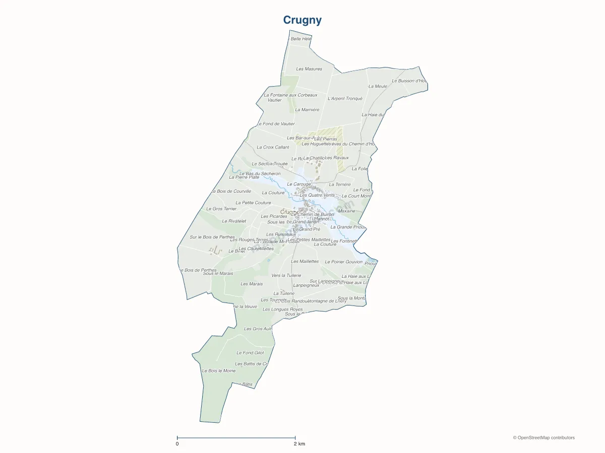 Carte de Crugny à personnaliser
