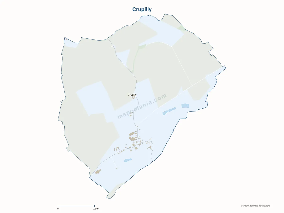 Carte de Crupilly à personnaliser