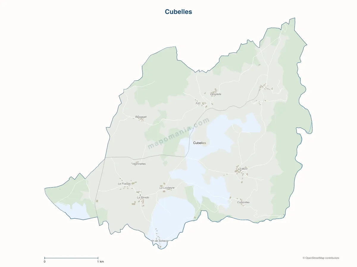 Carte de Cubelles à personnaliser