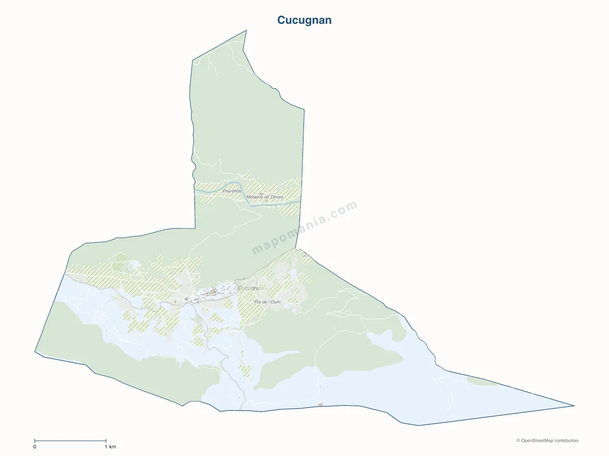 Carte de Cucugnan à personnaliser