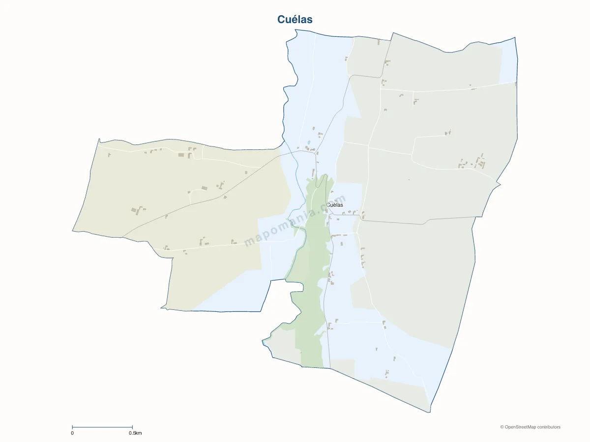 Carte de Cuélas à personnaliser